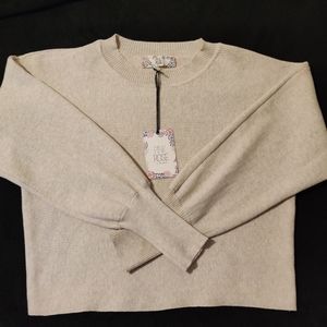 Pink rose vintage sweater size S